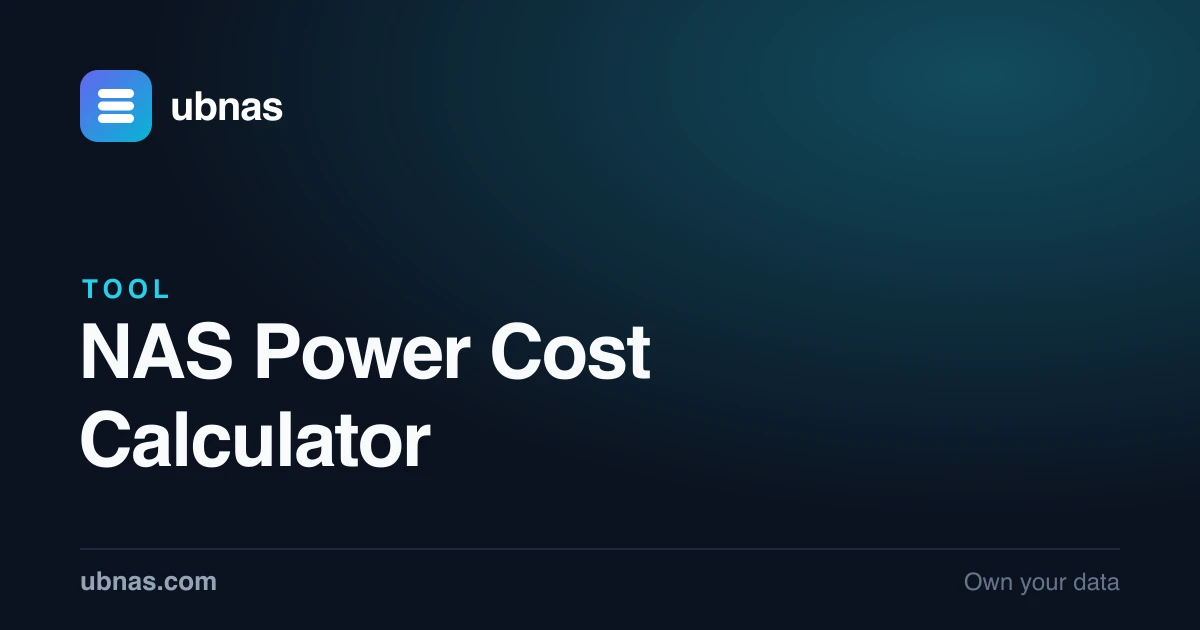 NAS Power Consumption & Running Cost Calculator (2026)