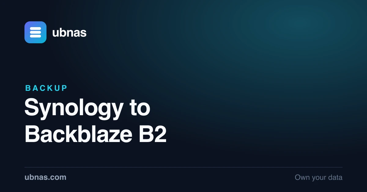 How to Back Up a Synology NAS to Backblaze B2 (Step by Step)