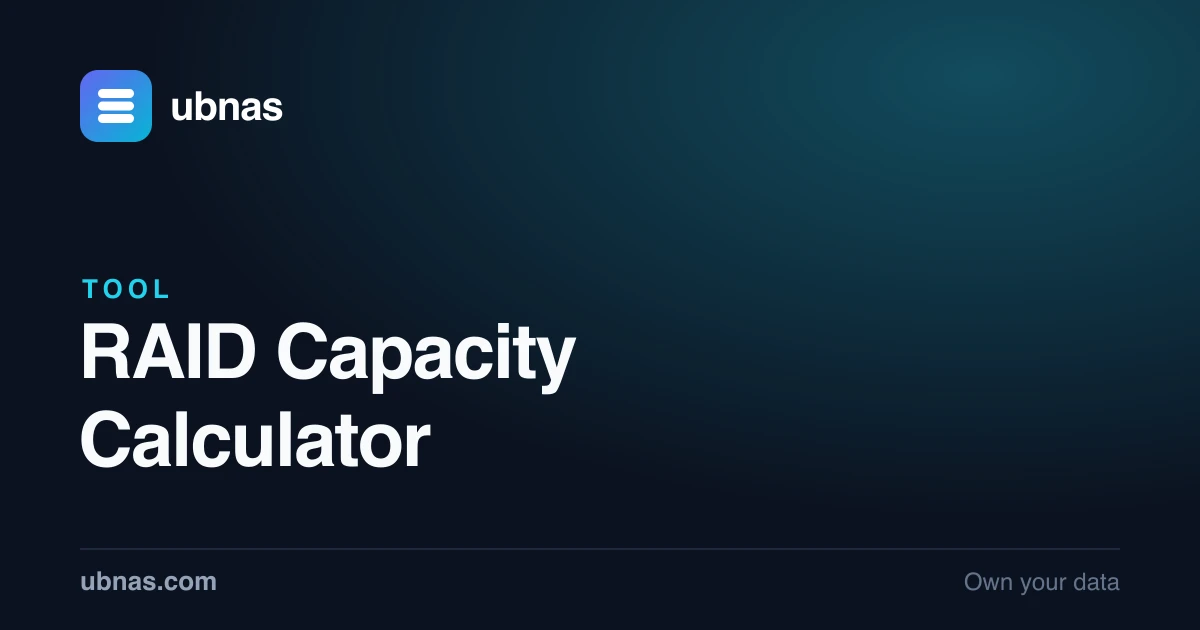 RAID Capacity Calculator (RAID 0/1/5/6/10 & ZFS)